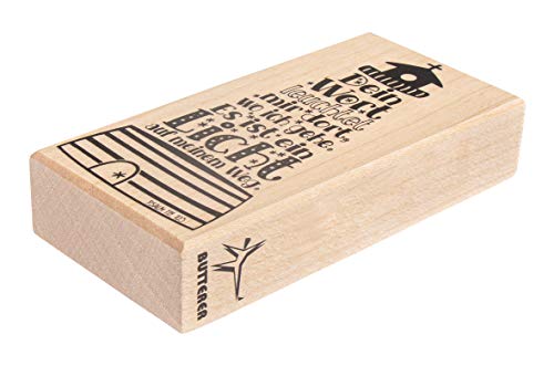 Rayher Hobby 29116000 Holzstempel Leuchtturm, 5 x 10 cm, Textstempel für Einladungen bei Hochzeit, Taufe, Kommunion, Konfirmation, Butterer Schrift-Stempel von Rayher