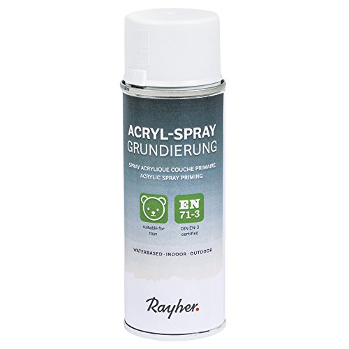 Rayher Hobby 34147000 Universalgrundierung, Acryl Spray, grau, Haftgrundspray, für innen und außen, hohe Deckkraft, umweltbewusst, Sprühdose 200 ml - inkl. Sicherheits-Schutz-Verschluss Rayher Hobby 34147000 Universalgrundierung, Acryl Spray, grau, Haftgrundspray, für innen und außen, hohe Deckkraft, umweltbewusst, Sprühdose 200 ml - inkl. Sicherheits-Schutz-Verschluss von Rayher