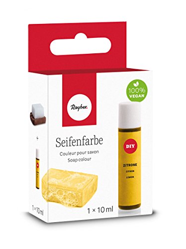Rayher Hobby 34246160 Seifenfarbe, 10 ml, geruchsneutral, 100% vegan, schadstofffrei und ökologisch abbaubar, im wiederverschließbaren Kunststofffläschchen mit Schraubdeckel, gut dosierbar, zitrone Rayher Hobby 34246160 Seifenfarbe, 10 ml, geruchsneutral, 100% vegan, schadstofffrei und ökologisch abbaubar, im wiederverschließbaren Kunststofffläschchen mit Schraubdeckel, gut dosierbar, zitrone von Rayher