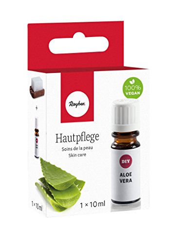 Rayher Hobby 34260000 Aloe Vera Hautpflege flüssiges Gel, 10 ml, aus dem Saft der Aloe Vera, 100% vegan, empfehlenswert bei strapazierter/entzündeter Haut, vitalisierende/hautstraffende Wirkung von Rayher