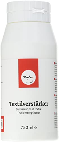 Rayher Hobby 34509000 Textilverstärker, Flasche 750 ml, Textilversteifer zum Versteifen von Stoffen, Kleidung, Wolle, Leder, Papier usw. von Rayher