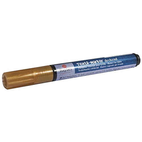 Rayher Hobby 35000616 Textil-Marker deckend, Rundspitze 2-4 mm mit Ventil, gold Rayher Hobby 35000616 Textil-Marker deckend, Rundspitze 2-4 mm mit Ventil, gold von Rayher