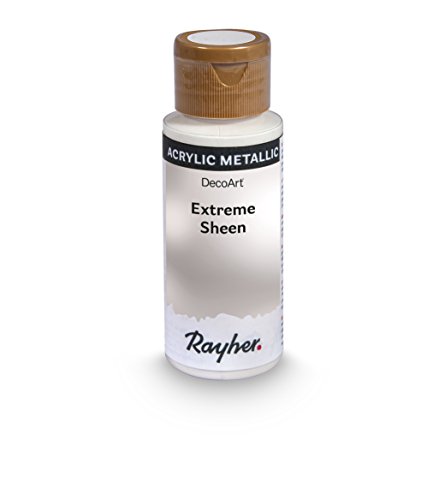 Rayher Hobby Extreme Sheen Metallic-Farbe, silber irisierend Flasche 59 ml, Acrylfarbe metallic, patentierte Rezeptur, 35014608 von Rayher