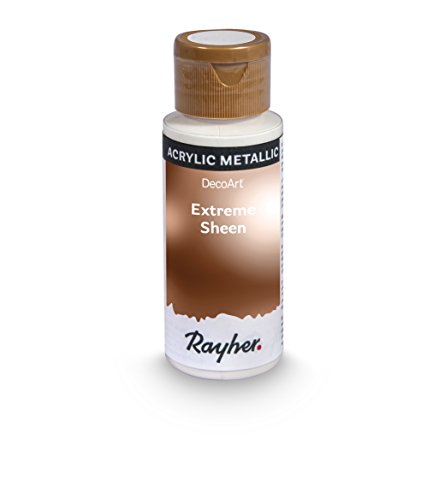 Rayher Hobby Extreme Sheen Metallic-Farbe, mocca metallic, Flasche 59 ml, Acrylfarbe metallic, patentierte Rezeptur, 35014665 von Rayher