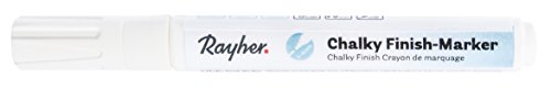 Rayher Hobby 35017102 Chalky Finish Marker, weiß, mit Ventil, ultramatte Acryltinte, hochdeckend, hochwertig, mit hohem Kreideanteil, der ultramatte Chalky-Kreidelook jetzt auch als Marker von Rayher