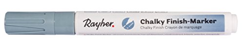 Rayher Hobby 35017566 Chalky Finish Marker, blaugrau, mit Ventil, ultramatte Acryltinte, hochdeckend, hochwertig, mit hohem Kreideanteil, der ultramatte Chalky-Kreidelook jetzt auch als Marker von Rayher