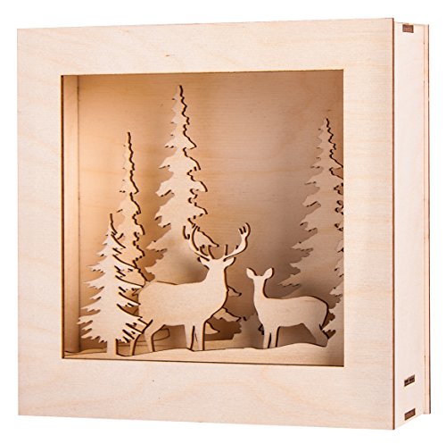 Rayher Holzbausatz 3D-Motivrahmen Winterland, FSC zertifiziert, 20 x 20 cm, Tiefe 6,6 cm, Set 14teilig, zum Basteln und Bemalen, 46308000, Braun Rayher Holzbausatz 3D-Motivrahmen Winterland, FSC zertifiziert, 20 x 20 cm, Tiefe 6,6 cm, Set 14teilig, zum Basteln und Bemalen, 46308000, Braun von Rayher