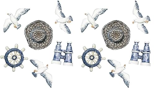 Rayher Hobby 8606600 Maritime Streuteile Strandgut, aus Polyresin, Btl. 6 Stück, 2 – 4 cm, perfekt für maritime Dekorationen (Packung mit 2) von Rayher