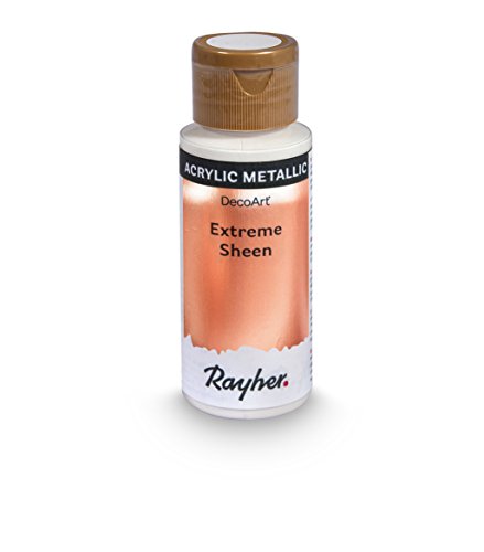 Rayher Hobby Extreme Sheen Metallic-Farbe, roségold, Flasche 59 ml, Acrylfarbe metallic, patentierte Rezeptur, 35014626 von Rayher