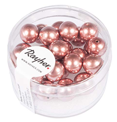 Rayher Hobby Rayher 14402221 Renaissance Glaswachsperlen, 8mm Ø, antikrosé, Dose 25Stück Rayher Hobby Rayher 14402221 Renaissance Glaswachsperlen, 8mm Ø, antikrosé, Dose 25Stück von Rayher