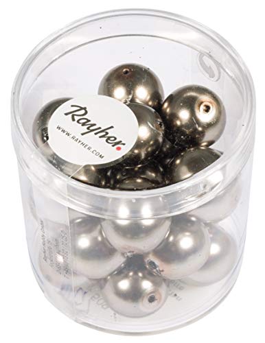 Rayher Hobby Rayher 14404509 Renaissance Glaswachsperlen, 12mm Ø, taupe, Dose 21Stück Rayher Hobby Rayher 14404509 Renaissance Glaswachsperlen, 12mm Ø, taupe, Dose 21Stück von Rayher
