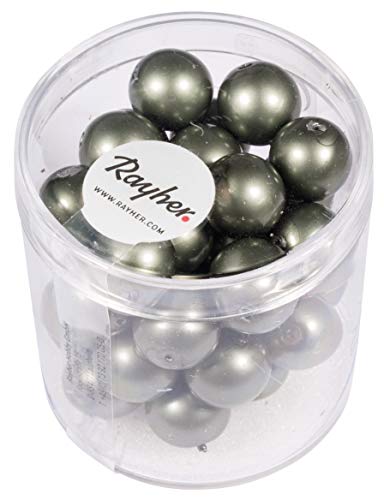 Rayher Hobby Rayher 14449458 Renaissance Glaswachsperlen,matt, 10mm ø, antikolive, Dose 35Stück Rayher Hobby Rayher 14449458 Renaissance Glaswachsperlen,matt, 10mm ø, antikolive, Dose 35Stück von Rayher