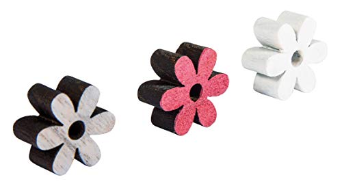 Rayher Hobby Rayher 46255000 Holz-Streuteile Blüten, 1,8cm Ø, weiß/pink/grau, 0,8mm, SB-Btl 12Stück Rayher Hobby Rayher 46255000 Holz-Streuteile Blüten, 1,8cm Ø, weiß/pink/grau, 0,8mm, SB-Btl 12Stück von Rayher
