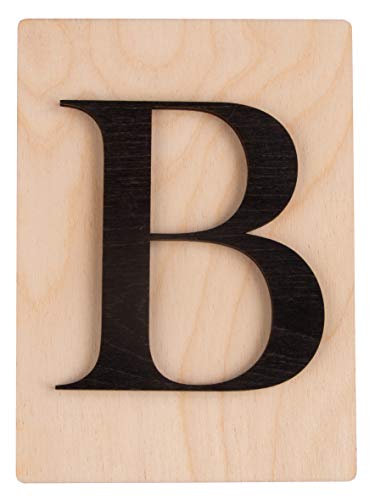 Rayher Holz Buchstabe B, FSC Mix Credit, Holzfliese 10,5x14,8cm, 3D-Buchstabe B in schwarz, 3mm starker Holzbuchstabe auf 4mm starker Holzfliese, 63093576 Rayher Holz Buchstabe B, FSC Mix Credit, Holzfliese 10,5x14,8cm, 3D-Buchstabe B in schwarz, 3mm starker Holzbuchstabe auf 4mm starker Holzfliese, 63093576 von Rayher