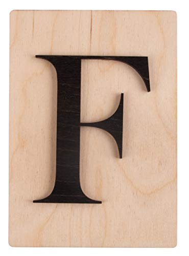 Rayher Holz Buchstabe F, FSC Mix Credit, Holzfliese 10,5x14,8cm, 3D-Buchstabe F in schwarz, 3mm starker Holzbuchstabe auf 4mm starker Holzfliese, 63097576 Rayher Holz Buchstabe F, FSC Mix Credit, Holzfliese 10,5x14,8cm, 3D-Buchstabe F in schwarz, 3mm starker Holzbuchstabe auf 4mm starker Holzfliese, 63097576 von Rayher