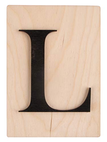 Rayher Holz Buchstabe L, FSC Mix Credit, Holzfliese 10,5x14,8cm, 3D-Buchstabe L in schwarz, 3mm starker Holzbuchstabe auf 4mm starker Holzfliese, 63103576 Rayher Holz Buchstabe L, FSC Mix Credit, Holzfliese 10,5x14,8cm, 3D-Buchstabe L in schwarz, 3mm starker Holzbuchstabe auf 4mm starker Holzfliese, 63103576 von Rayher