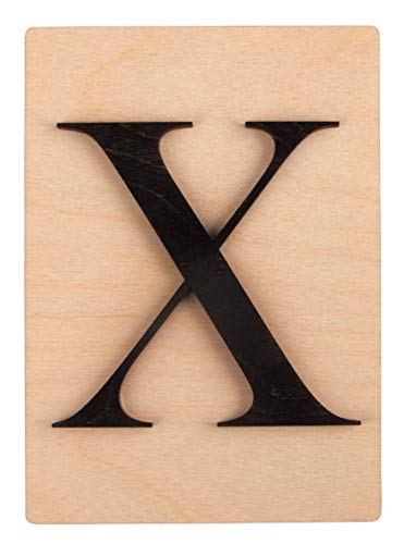 Rayher Holz Buchstabe X, FSC Mix Credit, Holzfliese 10,5x14,8cm, 3D-Buchstabe X in schwarz, 3mm starker Holzbuchstabe auf 4mm starker Holzfliese, 63115576 Rayher Holz Buchstabe X, FSC Mix Credit, Holzfliese 10,5x14,8cm, 3D-Buchstabe X in schwarz, 3mm starker Holzbuchstabe auf 4mm starker Holzfliese, 63115576 von Rayher