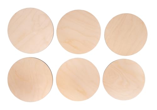 Rayher Holz Platten Set „M“, 6 Stück, 11,5 - 12,5 ø, Stärke 4 mm, ohne Loch, runde Naturholz-Scheiben, FSC zertifiziert, für DIY-Projekte, 64669505 Rayher Holz Platten Set „M“, 6 Stück, 11,5 - 12,5 ø, Stärke 4 mm, ohne Loch, runde Naturholz-Scheiben, FSC zertifiziert, für DIY-Projekte, 64669505 von Rayher