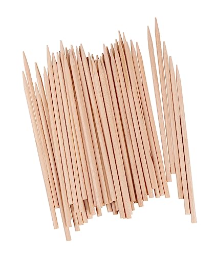 Rayher Holz-Spieße, natur, 3 mm ø, Länge 10 cm, Btl. 50 Stück, Mini-Bastelhölzer, Holzstiele, Bastelhölzer, FSC zertifiziert, für Modellbau und viele Bastelarbeiten, 64596505 von Rayher