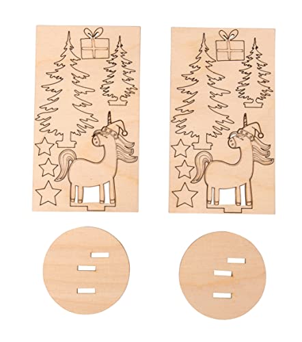 Rayher Holz Steckteil Winter Einhorn, natur, Höhe 8,2cm, 6cm, SB-Btl. 2Set, Holzbausatz gelastert, FSC Mix Credit, Weihnachtsdekoration, 46602505 Rayher Holz Steckteil Winter Einhorn, natur, Höhe 8,2cm, 6cm, SB-Btl. 2Set, Holzbausatz gelastert, FSC Mix Credit, Weihnachtsdekoration, 46602505 von Rayher