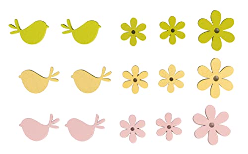 Rayher Holz-Streuteile Blumen und Vögel, 2,3 - 3,3 cm, mit Klebepunkt, 3 Farben, Beutel 15 Stück, Holzstreuteile, Tischdeko, Tischstreuer, Streudeko, Ostern, Frühling, 46683990 Rayher Holz-Streuteile Blumen und Vögel, 2,3 - 3,3 cm, mit Klebepunkt, 3 Farben, Beutel 15 Stück, Holzstreuteile, Tischdeko, Tischstreuer, Streudeko, Ostern, Frühling, 46683990 von Rayher