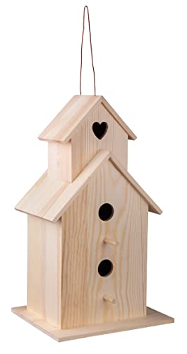 Rayher Holz-Vogelhaus XL, Kiefernholz, FSC zertifiziert, 22 x 19 x 39 cm, 64510505, Natur Rayher Holz-Vogelhaus XL, Kiefernholz, FSC zertifiziert, 22 x 19 x 39 cm, 64510505, Natur von Rayher