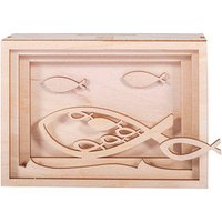 Rayher Holzbausatz 3D-Geschenkbox Fische natur Rayher Holzbausatz 3D-Geschenkbox Fische natur von Rayher