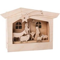 Rayher Holzbausatz 3D-Motivrahmen Krippe beige Rayher Holzbausatz 3D-Motivrahmen Krippe beige von Rayher