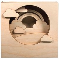 Rayher Holzbausatz 3D-Motivrahmen Wolken natur von Rayher