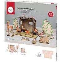 Rayher Holzbausatz Waldtiere 45-tlg. beige von Rayher