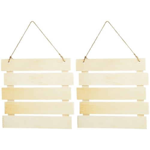 Rayher Holzschild aus Latten, zum Hängen, Blanko Holzbild zum Bemalen und Gestalten, 30,5x31,6x1,5cm, natur, FSC Mix Credit, 62865505 (Packung mit 2) von Rayher