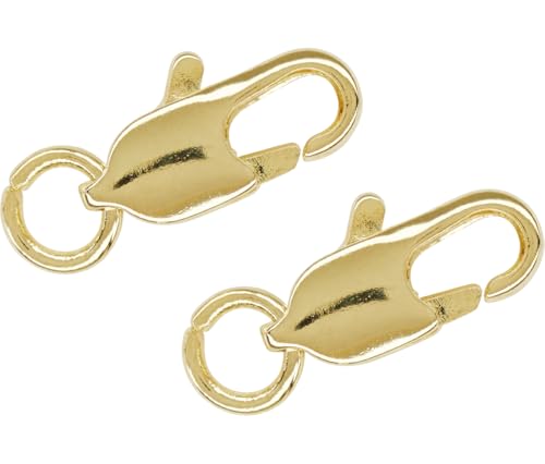 Rayher Karabinerschließe, gold, 9,2 x 3,4 mm, 2 Stück, Karabiner Kettenverschluss, Schmuckverschluss, Schmuckschließe, Kettenschließe, 22973616 Rayher Karabinerschließe, gold, 9,2 x 3,4 mm, 2 Stück, Karabiner Kettenverschluss, Schmuckverschluss, Schmuckschließe, Kettenschließe, 22973616 von Rayher