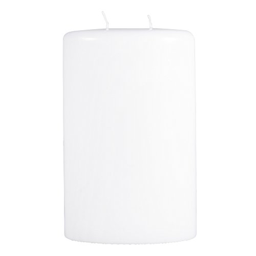 Rayher Kerze, weiß, oval, mit 2 Dochten, 100% Paraffin, Taufkerze, Hochzeitskerze, Kerzenrohling zum Verzieren und Basteln, 13,5 x 7,5 cm, Höhe 22 cm, 31550000 von Rayher