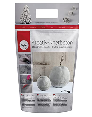 Rayher Kreativ-Knetbeton 1kg- im handlichen, wiederverschließbarem Beutel- für kreative Ideen zum Formen, Kneten, Modellieren und Ummanteln – Bastelbeton für kreative Beton-Looks, 34211000 Rayher Kreativ-Knetbeton 1kg- im handlichen, wiederverschließbarem Beutel- für kreative Ideen zum Formen, Kneten, Modellieren und Ummanteln – Bastelbeton für kreative Beton-Looks, 34211000 von Rayher
