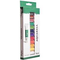 Rayher Künstler-Set Aquarellfarben farbsortiert 12 x 12,0 ml, 1 Pack von Rayher