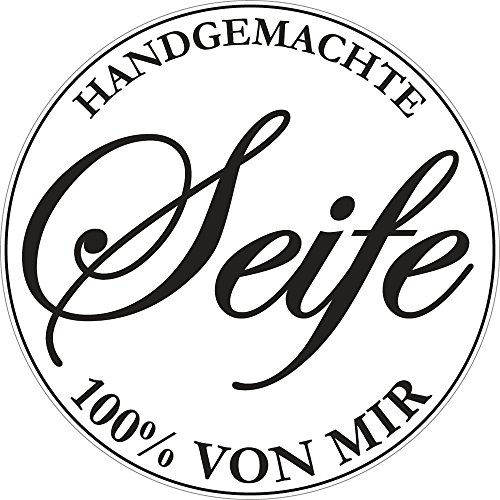 Rayher Label "Handgemachte Seife", 45 mm ø, Seifenlabel, Stempelabdruck für Seifen, 34270000 von Rayher