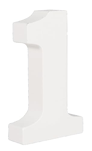 Rayher MDF-Zahl 1, weiß, 6,7 x 11 cm, Stärke 2 cm, 3D-Zahl Holz, Holz-Zahlen FSC zertifiziert, 64601102 Rayher MDF-Zahl 1, weiß, 6,7 x 11 cm, Stärke 2 cm, 3D-Zahl Holz, Holz-Zahlen FSC zertifiziert, 64601102 von Rayher