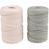 Rayher Makramee Garn eukalyptus, sand Ø 2,2 mm, 2 St. von Rayher