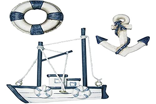 Rayher Maritime Streuteile „Krabbenkutter“, aus Polyresin, 3 Motive, Kutter, Anker, Rettungsring, 4 – 8 cm, perfekt für maritime Dekorationen, 8606900, blau Rayher Maritime Streuteile „Krabbenkutter“, aus Polyresin, 3 Motive, Kutter, Anker, Rettungsring, 4 – 8 cm, perfekt für maritime Dekorationen, 8606900, blau von Rayher