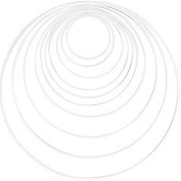 Rayher Metallringe-Set beschichtet weiß Ø je 1 Stück 10,0/12,0/15,0/18,0/20,0/22,0/25,0/30,0/35,0/40,0 cm 10 St. von Rayher