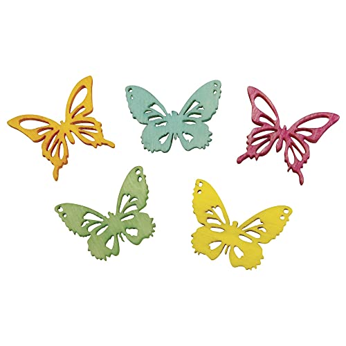 Rayher Miniaturen aus Holz, Schmetterlinge, 5 Farben, 2 cm, Hals Rayher Miniaturen aus Holz, Schmetterlinge, 5 Farben, 2 cm, Hals von Rayher