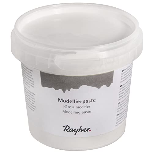 Rayher Modellierpaste, weiß, auf Wasserbasis, Dose 500 g, Strukturpaste, mit Spachtel auftragen, für reliefartige Strukturen, 38932000 Rayher Modellierpaste, weiß, auf Wasserbasis, Dose 500 g, Strukturpaste, mit Spachtel auftragen, für reliefartige Strukturen, 38932000 von Rayher