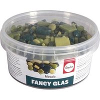 Rayher Mosaiksteine hellgrün/dunkelgrün Fancy Glas Ø 1,2 cm von Rayher