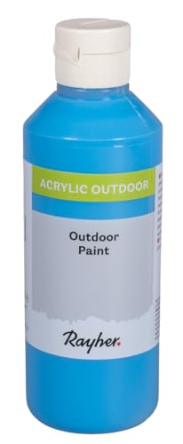 Rayher Outdoor Paint Acrylfarbe, azurblau, Flasche 250 ml, auf Wasserbasis, hochpigmentierte Acrylfarbe, ideal für den Außenbereich, wetterfest, witterungsbeständig, Outdoor-Farbe, 35071374 Rayher Outdoor Paint Acrylfarbe, azurblau, Flasche 250 ml, auf Wasserbasis, hochpigmentierte Acrylfarbe, ideal für den Außenbereich, wetterfest, witterungsbeständig, Outdoor-Farbe, 35071374 von Rayher