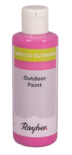 Rayher Outdoor Paint Acrylfarbe, pink, Flasche 80 ml, auf Wasserbasis, hochpigmentierte Acrylfarbe, ideal für den Außenbereich, wetterfest, lichtecht, witterungsbeständig, 35070264 Rayher Outdoor Paint Acrylfarbe, pink, Flasche 80 ml, auf Wasserbasis, hochpigmentierte Acrylfarbe, ideal für den Außenbereich, wetterfest, lichtecht, witterungsbeständig, 35070264 von Rayher