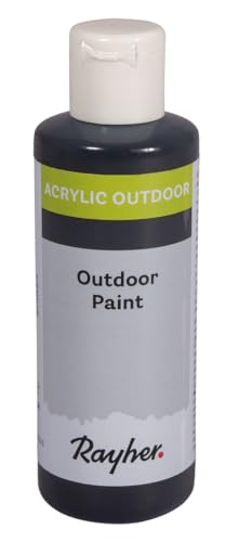 Rayher Outdoor Paint Acrylfarbe, schwarz, Flasche 80 ml, auf Wasserbasis, hochpigmentierte Acrylfarbe, ideal für den Außenbereich, wetterfest, lichtecht, witterungsbeständig, 35070576 Rayher Outdoor Paint Acrylfarbe, schwarz, Flasche 80 ml, auf Wasserbasis, hochpigmentierte Acrylfarbe, ideal für den Außenbereich, wetterfest, lichtecht, witterungsbeständig, 35070576 von Rayher