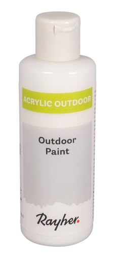 Rayher Outdoor Paint Acrylfarbe, weiß, Flasche 80 ml, auf Wasserbasis, hochpigmentierte Acrylfarbe, ideal für den Außenbereich, wetterfest, lichtecht, witterungsbeständig, 35070102 Rayher Outdoor Paint Acrylfarbe, weiß, Flasche 80 ml, auf Wasserbasis, hochpigmentierte Acrylfarbe, ideal für den Außenbereich, wetterfest, lichtecht, witterungsbeständig, 35070102 von Rayher