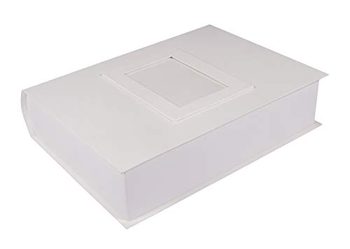Rayher Pappmache Box Memories, FSC zertifiziert, weiß, 34 x 27 x 8 cm, mit Fotorahmen & Ringmechanismus, Ordner in Buchform, 67340102 von Rayher