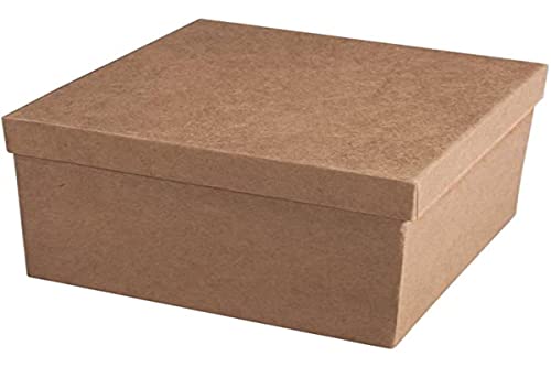 RAYHER HOBBY Rayher Pappmaché Box, quadratisch, 15,5 x 15,5 x 10,5 cm, Schachtel mit Deckel, FSC zertifiziert, zum Gestalten und Dekorieren, 71754000, Beige RAYHER HOBBY Rayher Pappmaché Box, quadratisch, 15,5 x 15,5 x 10,5 cm, Schachtel mit Deckel, FSC zertifiziert, zum Gestalten und Dekorieren, 71754000, Beige von Rayher