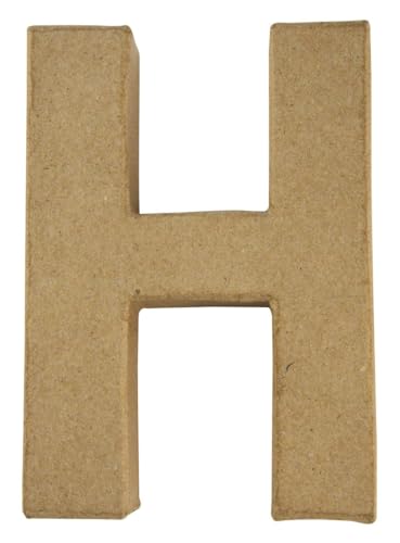 Rayher Pappmaché Buchstabe H, FSC Recycled 100%, 15x10,5x3cm, 71777000 von Rayher